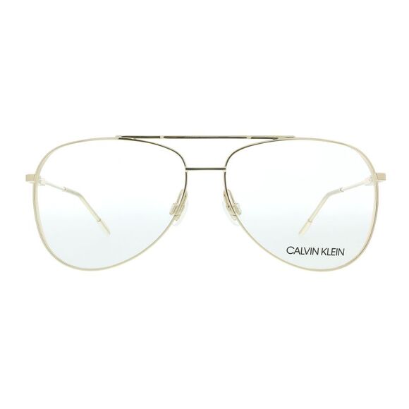 Calvin Klein CK21100 717 Shiny Gold Aviator Eyeglasses